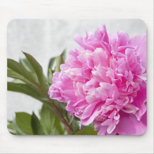 Beautiful pink peony flower floral custom mousepad