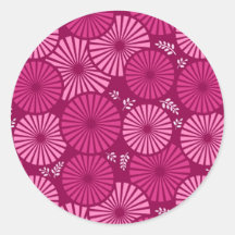 Beautiful, pink retro floral  Sticker