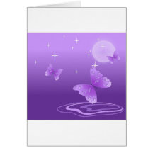 BEAUTIFUL PURPLE BUTTERFLY CARD