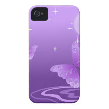 BEAUTIFUL PURPLE BUTTERFLY iPhone 4 Case-Mate CASES