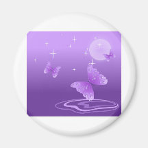 BEAUTIFUL PURPLE BUTTERFLY FRIDGE MAGNETS