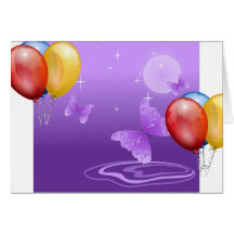 BEAUTIFUL PURPLE BUTTERFLY GREETING CARD