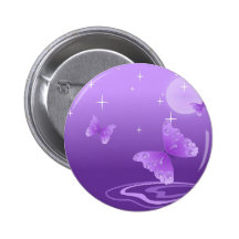 BEAUTIFUL PURPLE BUTTERFLY PINBACK BUTTONS
