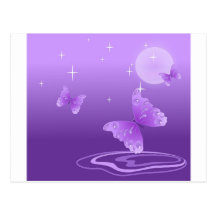 BEAUTIFUL PURPLE BUTTERFLY POST CARDS