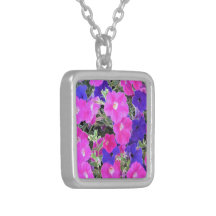 BEAUTIFUL PURPLE FLORAL NECKLACES
