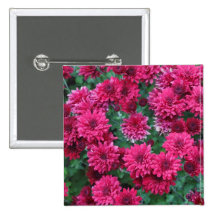 Beautiful Red Purple Flora Pinback Button