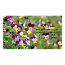 Beautiful spring flowers business card template