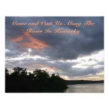 Beautiful Sunrise Along Ohio River cards Invites