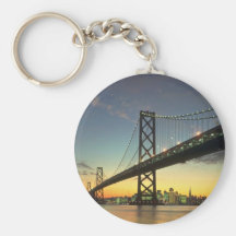 Beautiful Sunset: Bay Bridge, San Francisco, Calif Key Chain