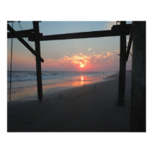 Beautiful "Sunset Beneath the Pier" Art Photo