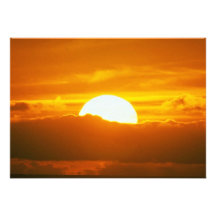 Beautiful Sunset: Moorea, outer reef pass, Tahiti Custom Invites