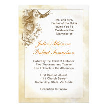 beautiful swallow birds wedding invitation