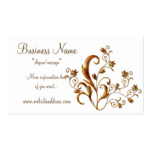 Beautiful Wood Texture Floral/Vine Business Cards