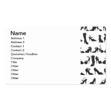 Beauty Fashion Shoes Silhouettes Business Card Templates