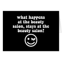 Beauty salon greeting cards