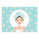 Beauty salon or spa business card - aqua blue