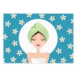 Beauty salon or spa business card - teal blue
