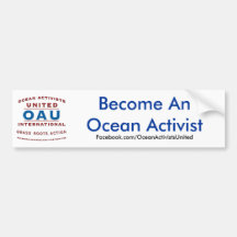 Become An Ocean Activist Bumper Sticker