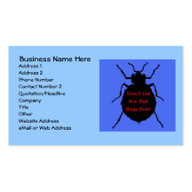 Bed Bug Exterminator Business Card