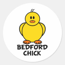 Bedford Virginia Chick Round Sticker