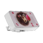 Bee girl with kawaii strawberry iPod speaker