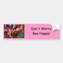 Bee Happy Bumpersticker Bumper Stickers