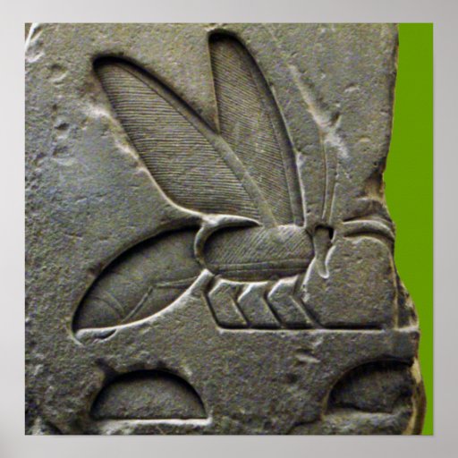 Bee Hieroglyph Print