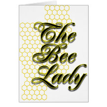 bee lady greeting card