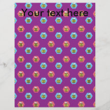 Bee pattern on dark purple custom flyer