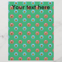 Bee pattern on green personalised flyer