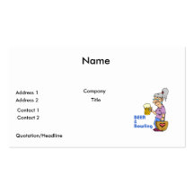 beer and bowling grandma business card