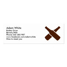 Beer bottles business cards