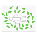 beer drunken man icon custom invitation