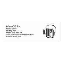 Beer glass business card templates