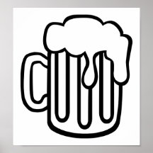 Beer glass print