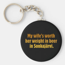 Beer Husband Black Keychain