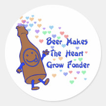 Beer Love Round Sticker