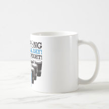 Beer Pong Drink All Day Play All Night - Blue Mugs