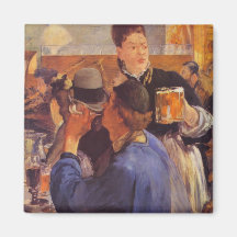 Beer Waitress by Edouard Manet Fridge Magnets