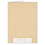 Bees Wax Yellow Chevron Print Thank You Card