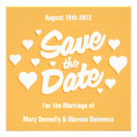 Beeswax Save the Date Hearts Invitation