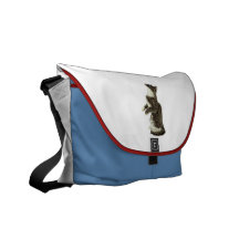 Begging Grey & White CAt Commuter Bags