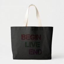 begin live end canvas bag