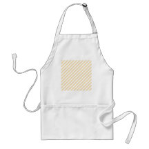 Beige and White Diagonal Stripes. Apron