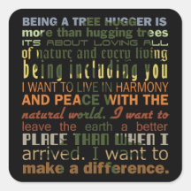 Being a Tree Hugger Sticker