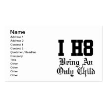 being an only child business card templates