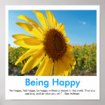 Being Happy motivational poster