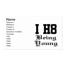 being young business cards
