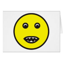 beissender smilie biting grußkarten