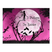 believe In Fairies moonlight postcard